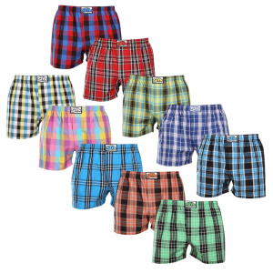 10PACK pánské trenky Styx klasická guma vícebarevné (10A102130) XL, trenýrky