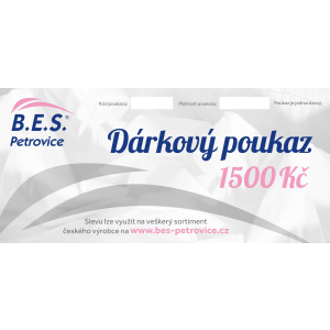 B.E.S. - Petrovice, s.r.o. Dárkový poukaz v hodnotě - 1500 Kč