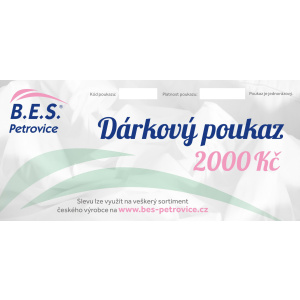 B.E.S. - Petrovice, s.r.o. Dárkový poukaz v hodnotě - 2000 Kč