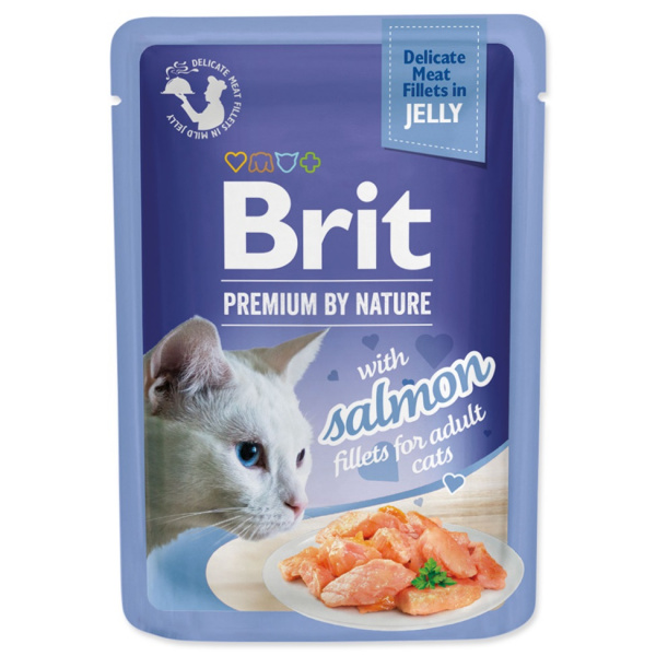 Kapsička Brit Premium by Nature Delicate Fillets in Jelly losos 85g