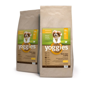30kg Yoggies Krůtí maso&jáhly, minigranule lisované za studena s probiotiky