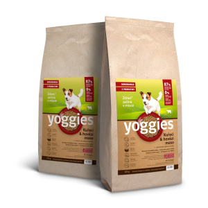 30kg Yoggies Kuřecí&hovězí maso, minigranule lisované za studena s probiotiky