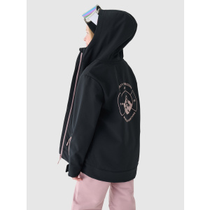 Dívčí snowboardová softshellová mikina membrána 5000 - černá