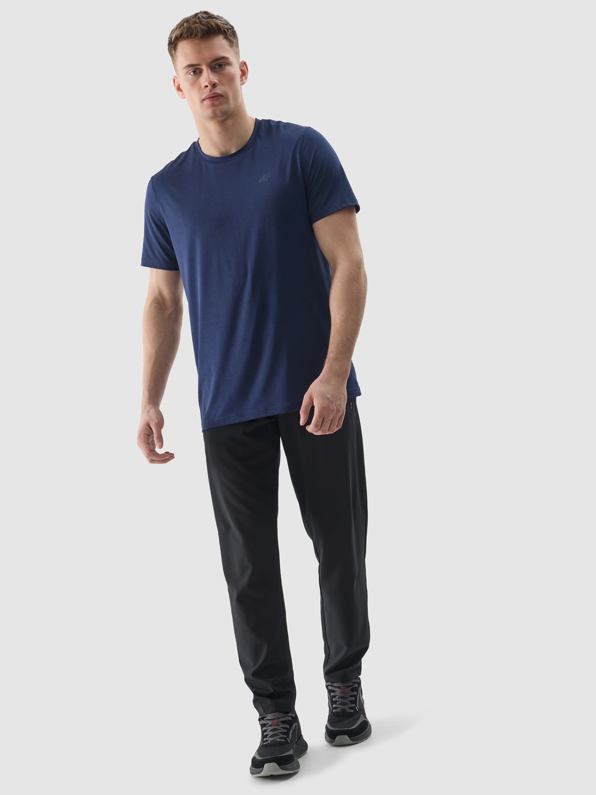 Pánské sportovní rychleschnoucí kalhoty - hluboce černé