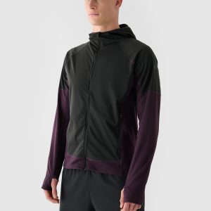 Pánská běžecká rychleschnoucí mikina - fialová