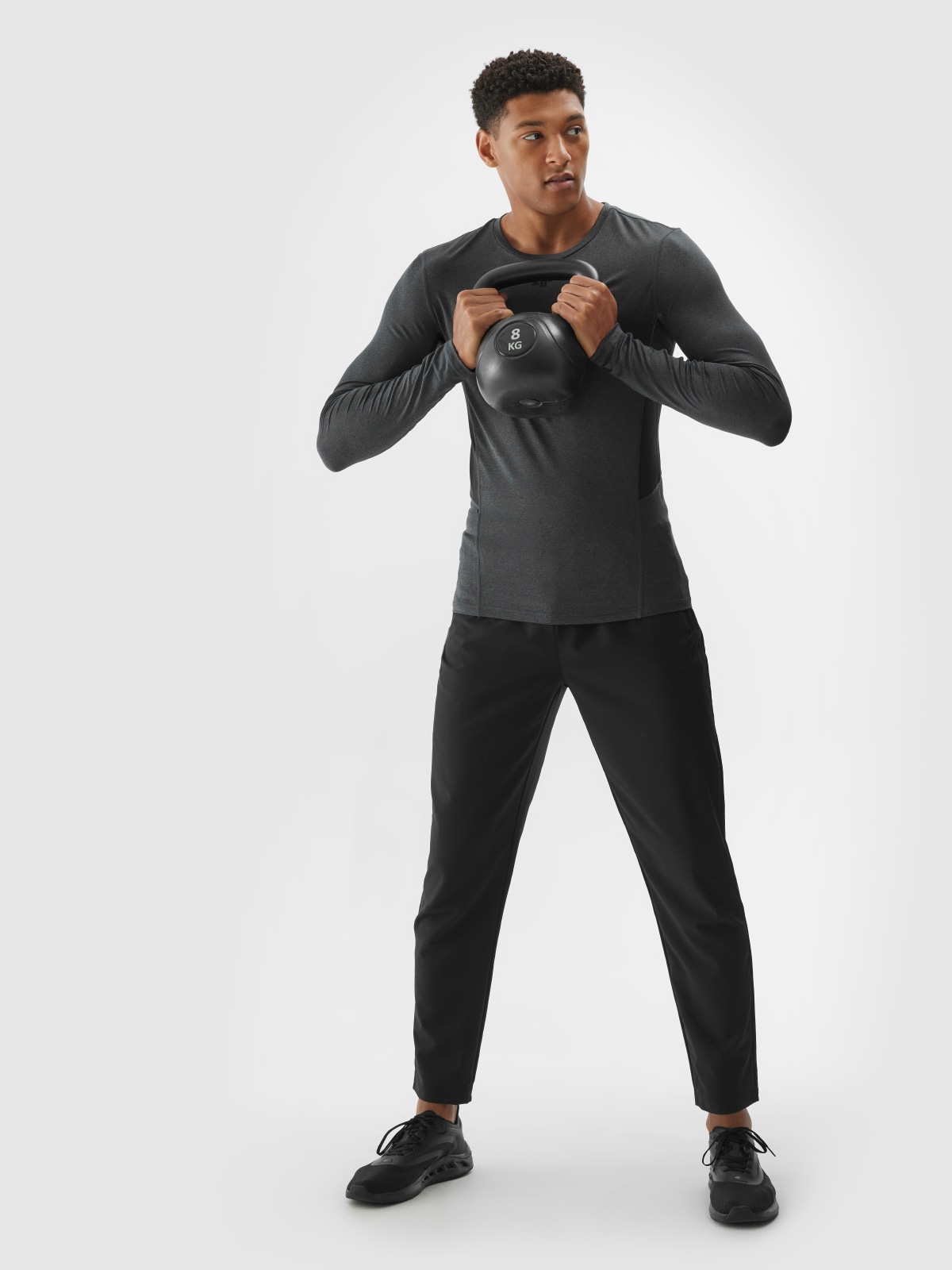 Pánské sportovní rychleschnoucí kalhoty - černé