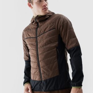 Péřová treková bunda s výplní Primaloft Black Insulation Eco - hnědá