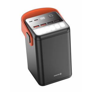 SWISSTEN Power Line powerbanka, 60 000 mAh, 65 W, Power Delivery, černá