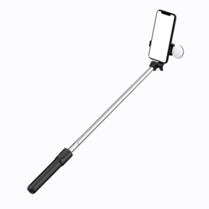 MG Telescopic Bluetooth selfie tyč s LED světlom 0.71m, černá