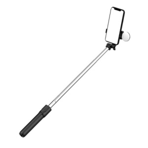MG Telescopic Bluetooth selfie tyč s LED světlom 1m, černá