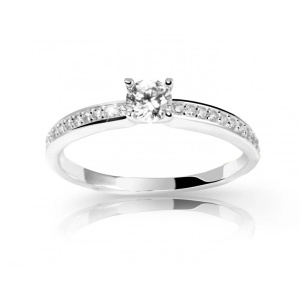 Cutie Diamonds Půvabný prsten z bílého zlata s diamanty DZ6713-2523-10-X-2 48 mm