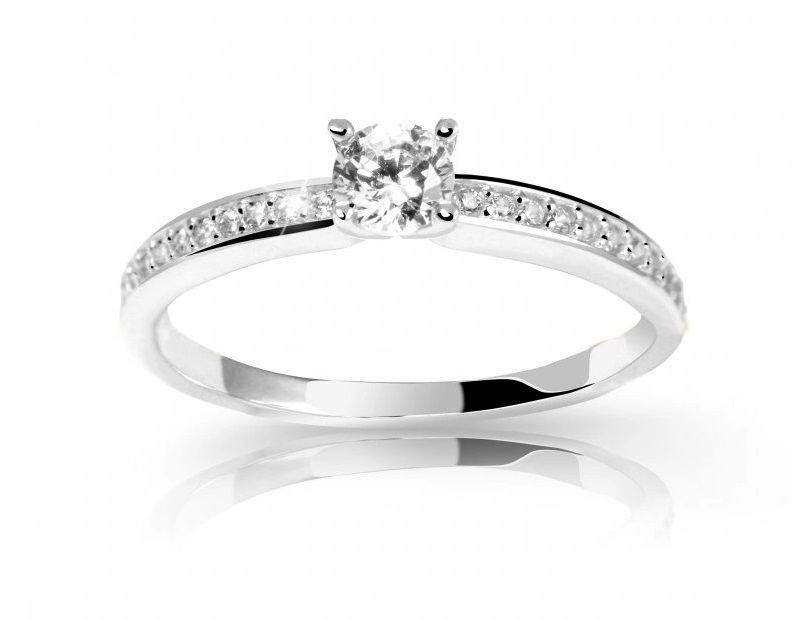 Cutie Diamonds Půvabný prsten z bílého zlata s diamanty DZ6713-2523-10-X-2 48 mm