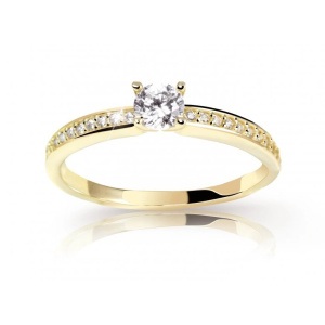 Cutie Diamonds Půvabný prsten ze žlutého zlata s diamanty DZ6713-2523-10-X-1 50 mm