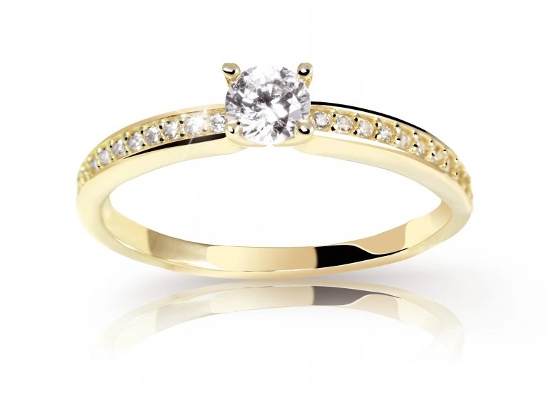 Cutie Diamonds Půvabný prsten ze žlutého zlata s diamanty DZ6713-2523-10-X-1 50 mm