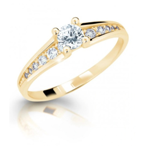 Cutie Diamonds Zásnubní prsten ze žlutého zlata s diamanty DZ6822-2956-10-X-1 52 mm