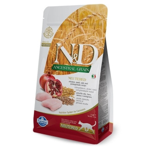 N&D Ancestral Grain Cat Neutered Chicken & Pomegranate 5kg