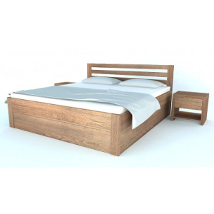 Postelia PAVLA s úložným prostorem, Buk 200x200