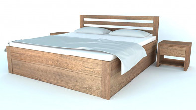 Postelia PAVLA s úložným prostorem, Buk 200x200