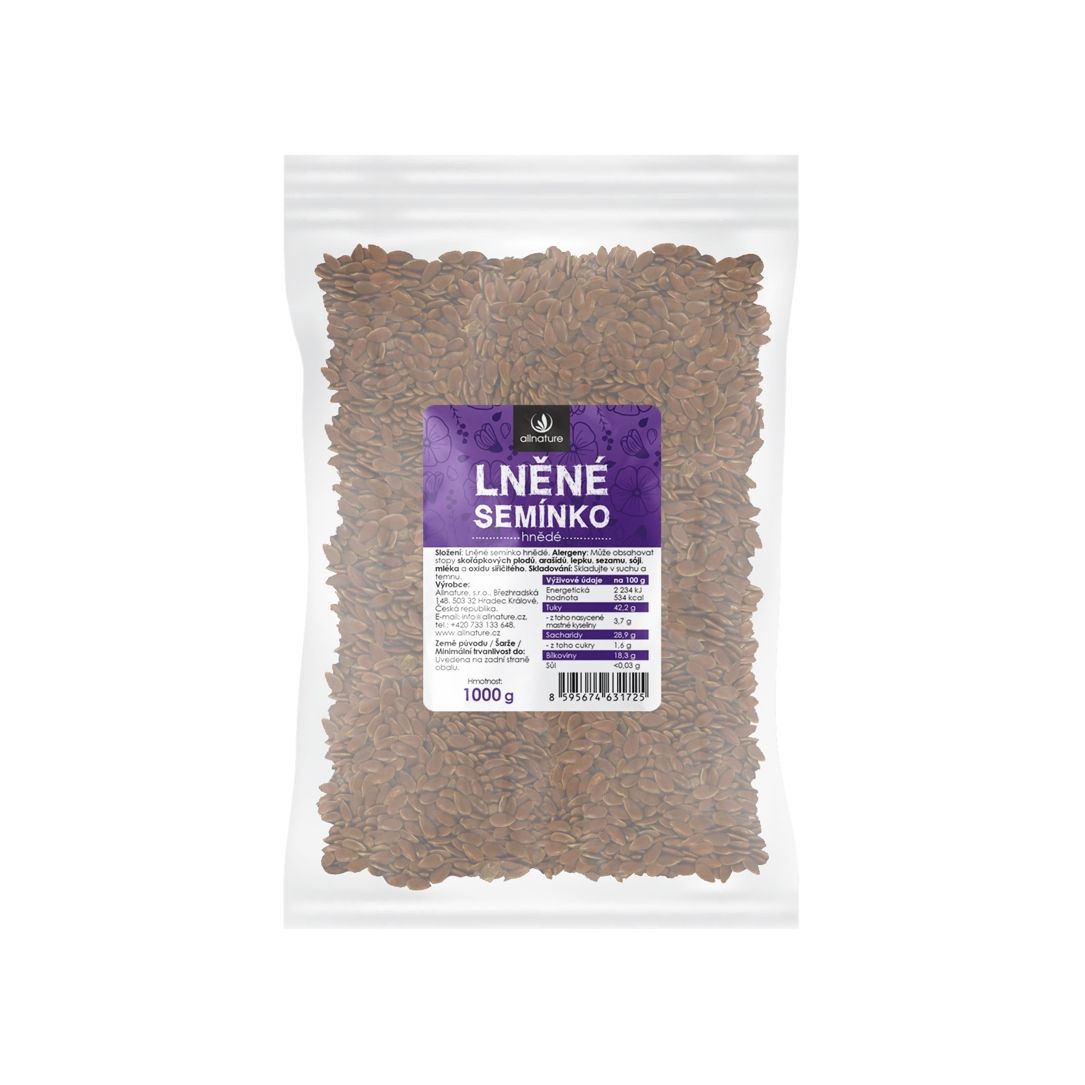 Allnature Lněné semínko hnědé 1000 g - Obrázek 2