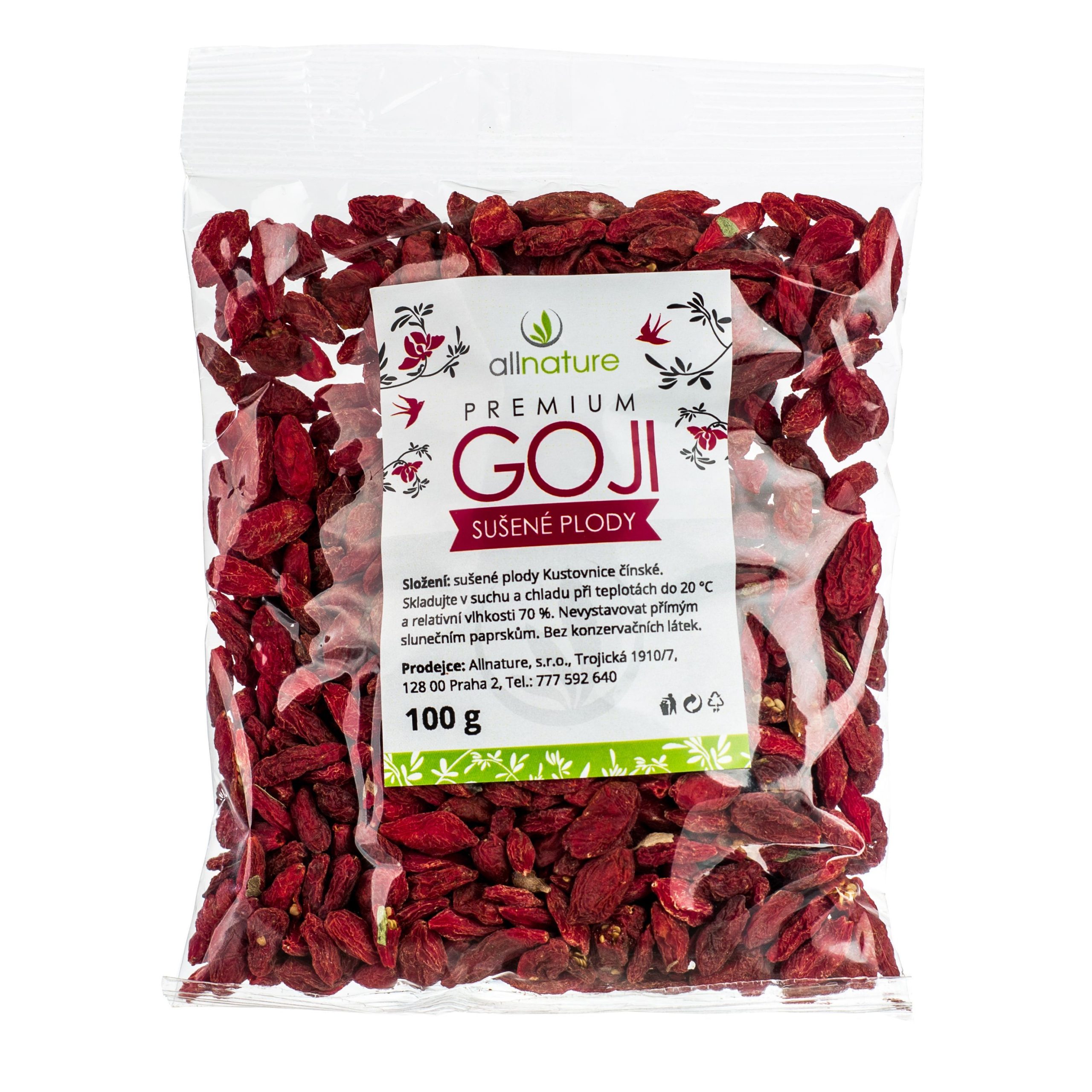Allnature Goji sušené plody 100 g - Obrázek 3