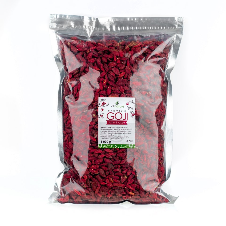 Allnature Goji sušené plody 1000 g - Obrázek 3