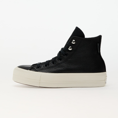 Tenisky Converse Chuck Taylor All Star Lift Platform Water Repellent Leather Black/ Black/ Egret EUR 36.5