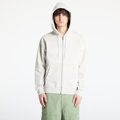 Mikina Nike Solo Swoosh Men's Full-Zip Hoodie Light Bone/ White L