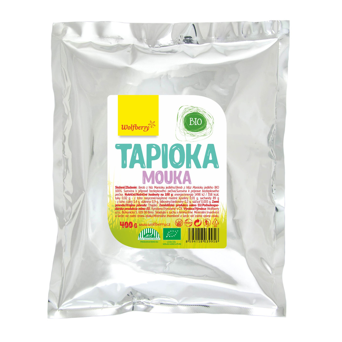 Wolfberry Tapioková mouka BIO 400 g - Obrázek 2