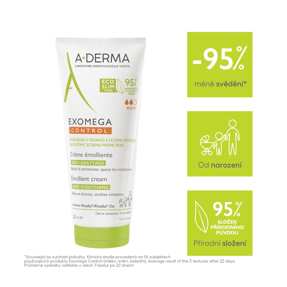 A-Derma Exomega Control Emolienční krém 50 ml - Obrázek 5
