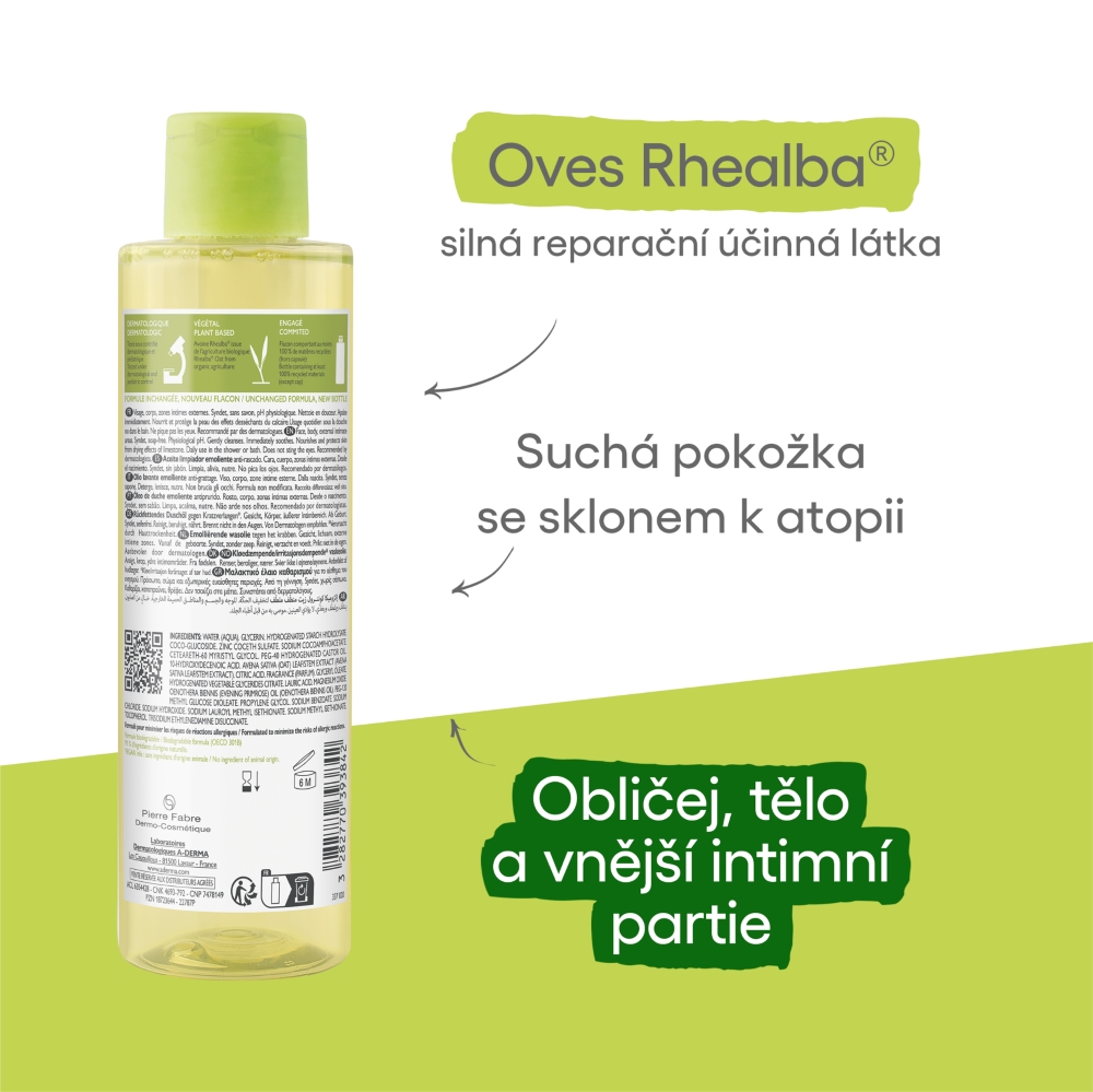 A-Derma Exomega Control Zvláčňující sprchový olej 200 ml - Obrázek 2