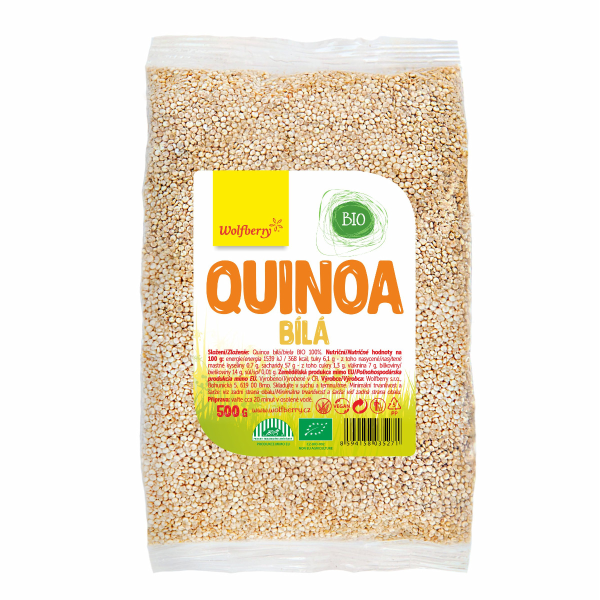 Wolfberry Quinoa bílá BIO 500 g - Obrázek 3