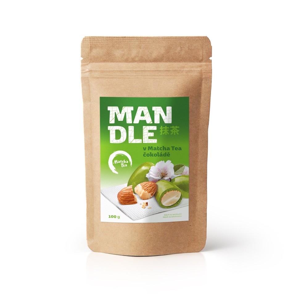 Matcha Tea Mandle v bílé čokoládě 100 g - Obrázek 2