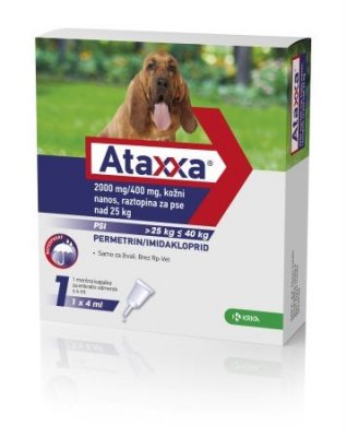Ataxxa pro psy nad 25 kg spot-on 1x4 ml - Obrázek 2