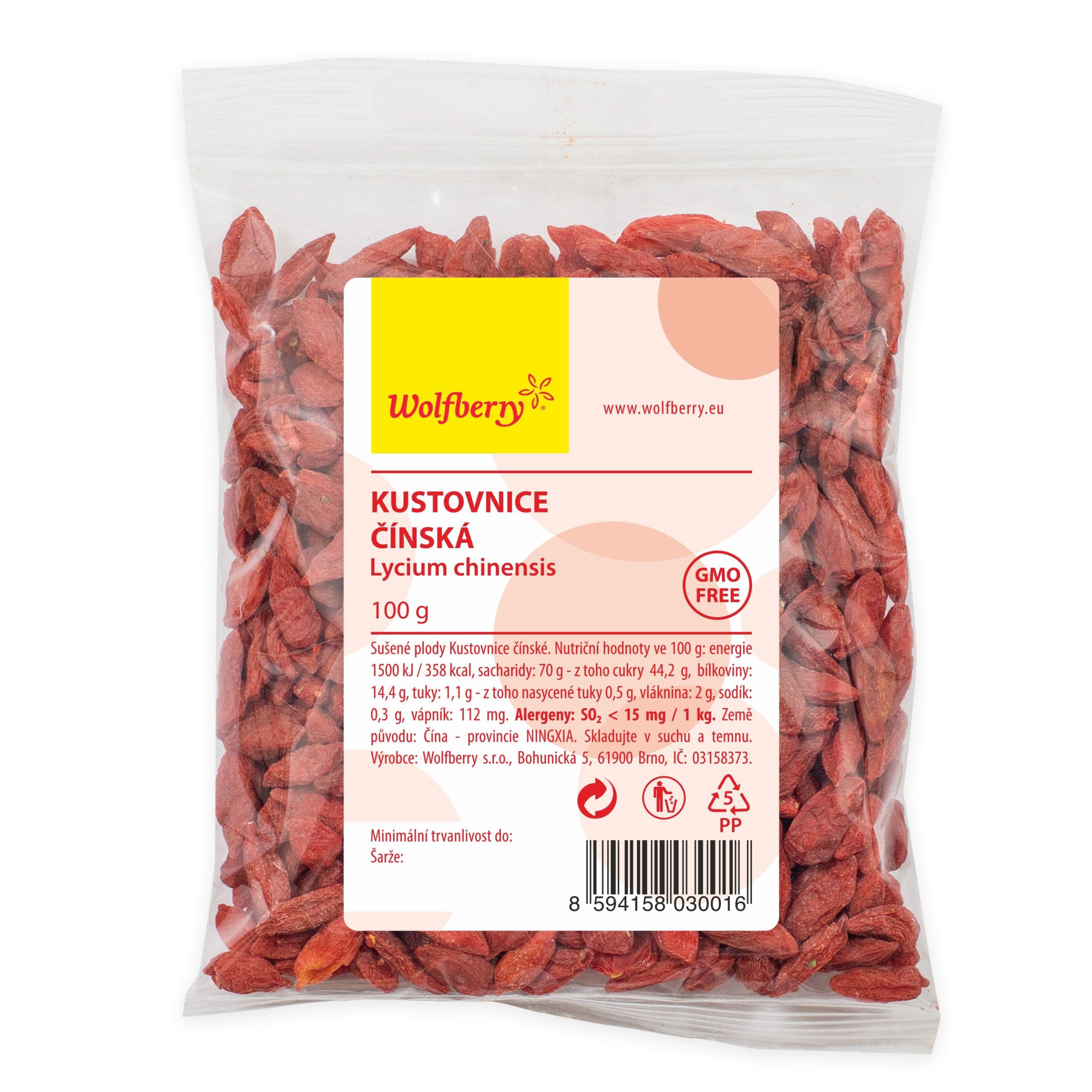 Allnature Goji sušené plody 100 g - Obrázek 2