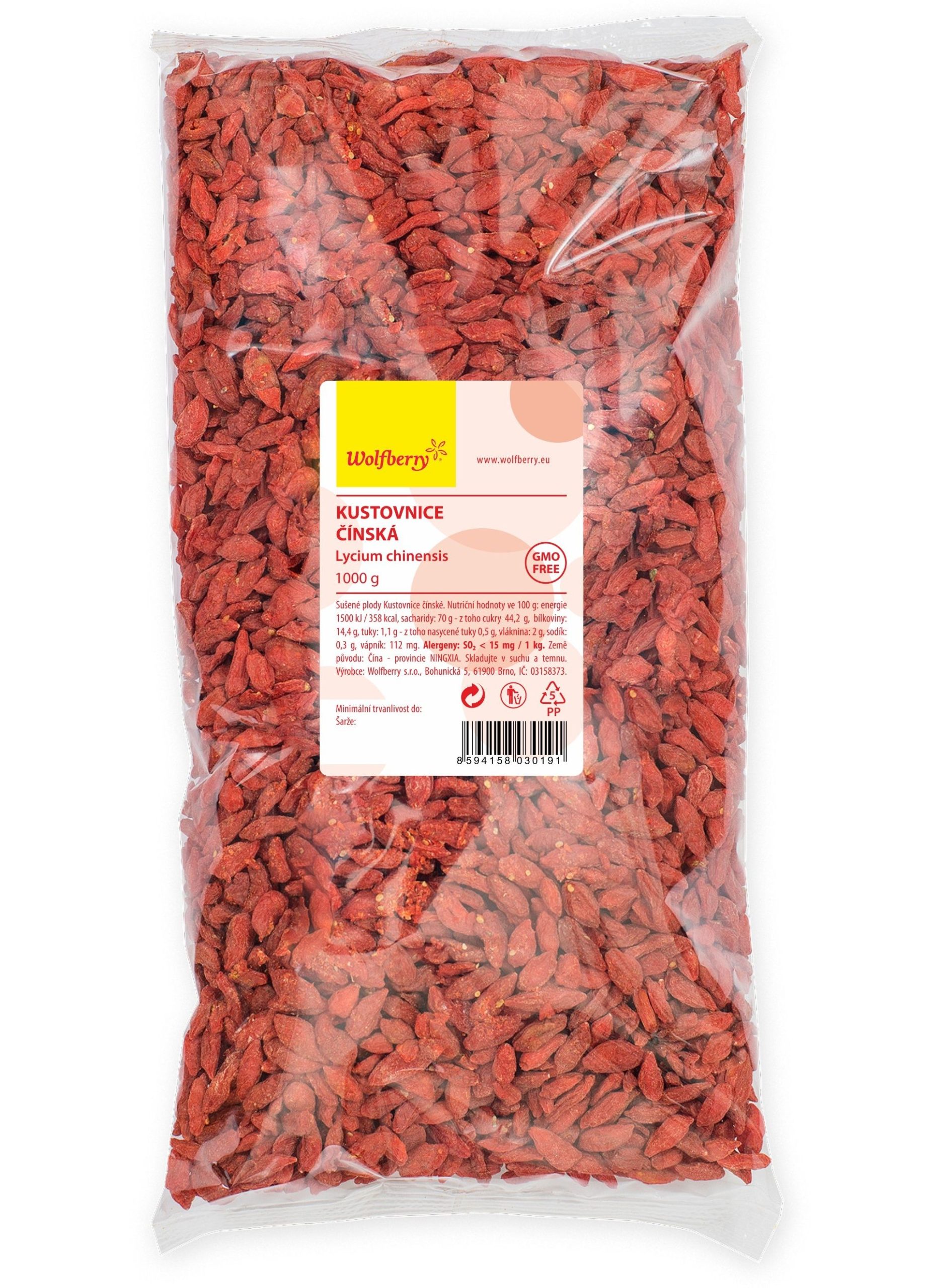 Allnature Goji sušené plody 1000 g - Obrázek 4