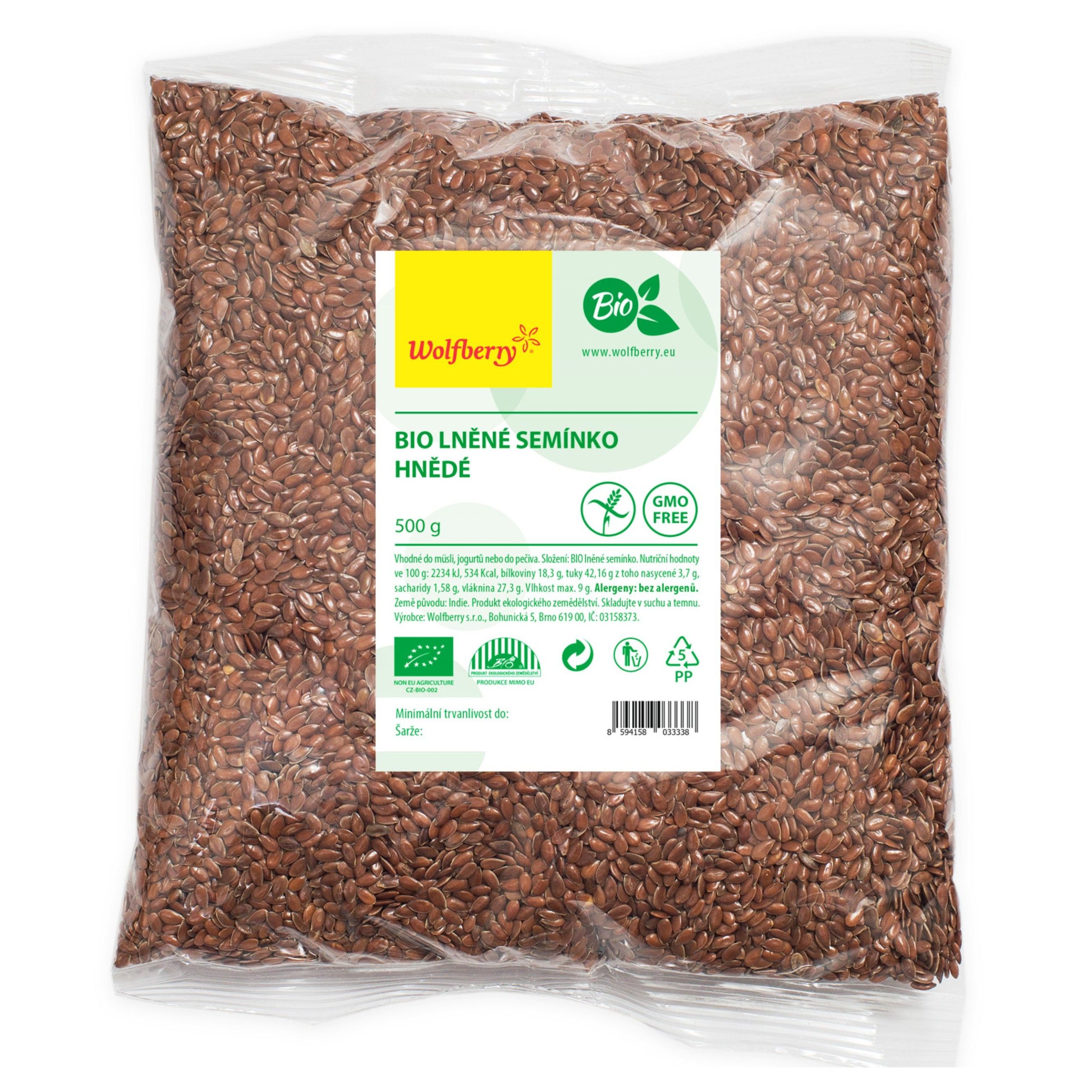 Wolfberry Lněné semínko BIO 500 g - Obrázek 2