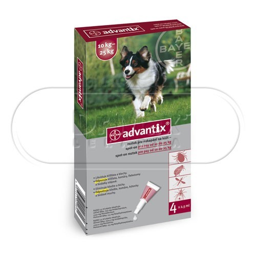 Advantix pro psy 10-25 kg spot-on 4x2,5 ml - Obrázek 2