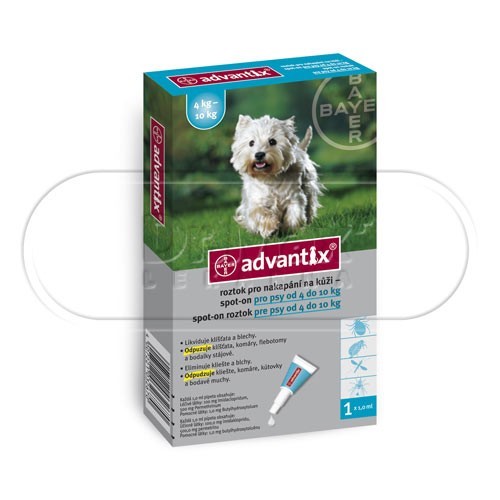 Advantix pro psy od 4 do 10 kg spot-on 1x1 ml - Obrázek 2