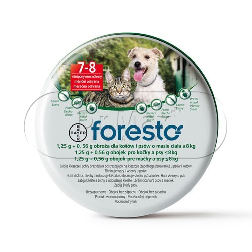 Foresto 1,25 g + 0,56 g obojek pro kočky a psy do 8 kg 38 cm 1 ks - Obrázek 3