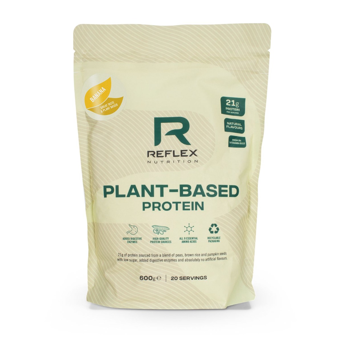 Reflex Nutrition Plant Based Protein banán 600 g - Obrázek 2