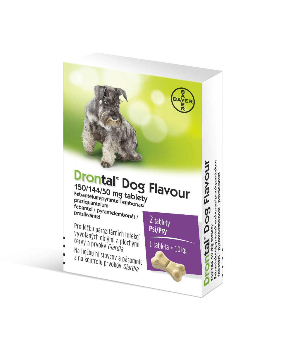 Drontal Dog Flavour 150/144/50 mg 2 tablety - Obrázek 3