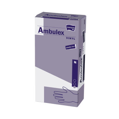 Ambulex Vinylové rukavice nepudrované vel. M 100 ks