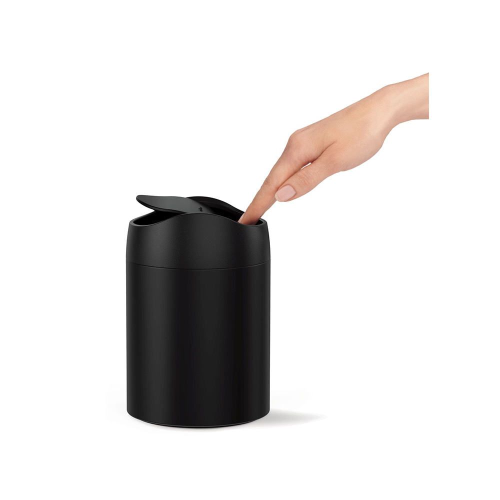 Simplehuman Mini odpadkový koš na stůl 1,5 l černá ocel - Obrázek 2