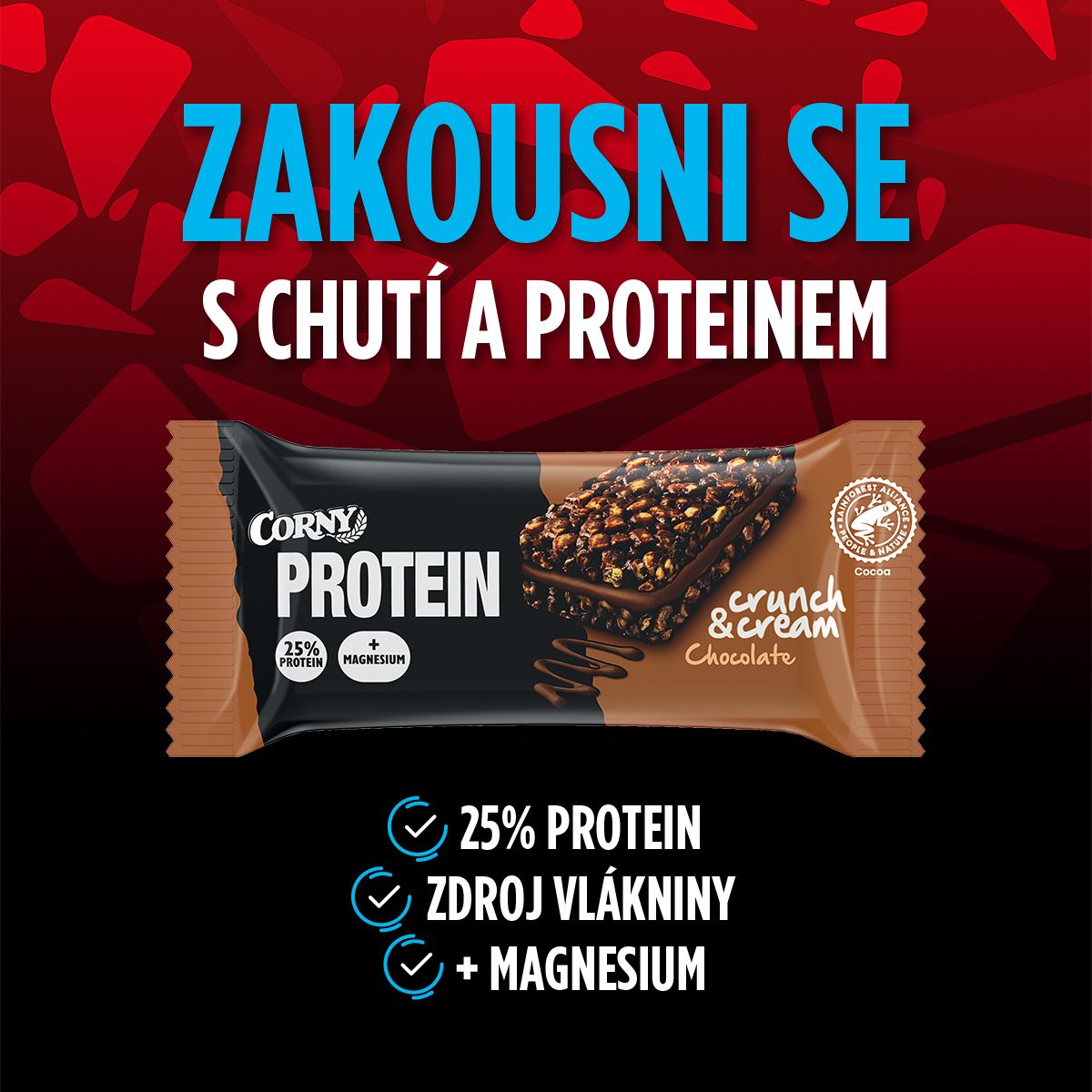 Corny Protein Crunch & Cream čokoláda 35 g - Obrázek 3