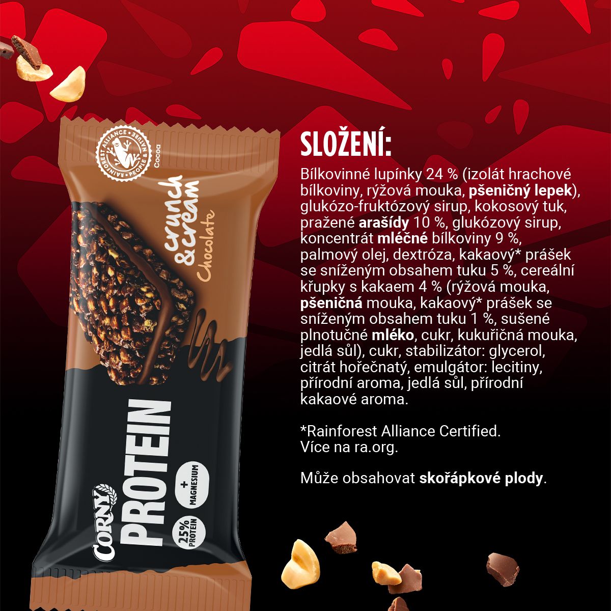 Corny Protein Crunch & Cream čokoláda 35 g - Obrázek 4