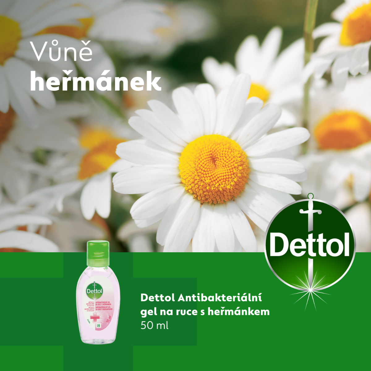 Dettol Antibakteriální gel na ruce Heřmánek 50 ml - Obrázek 4
