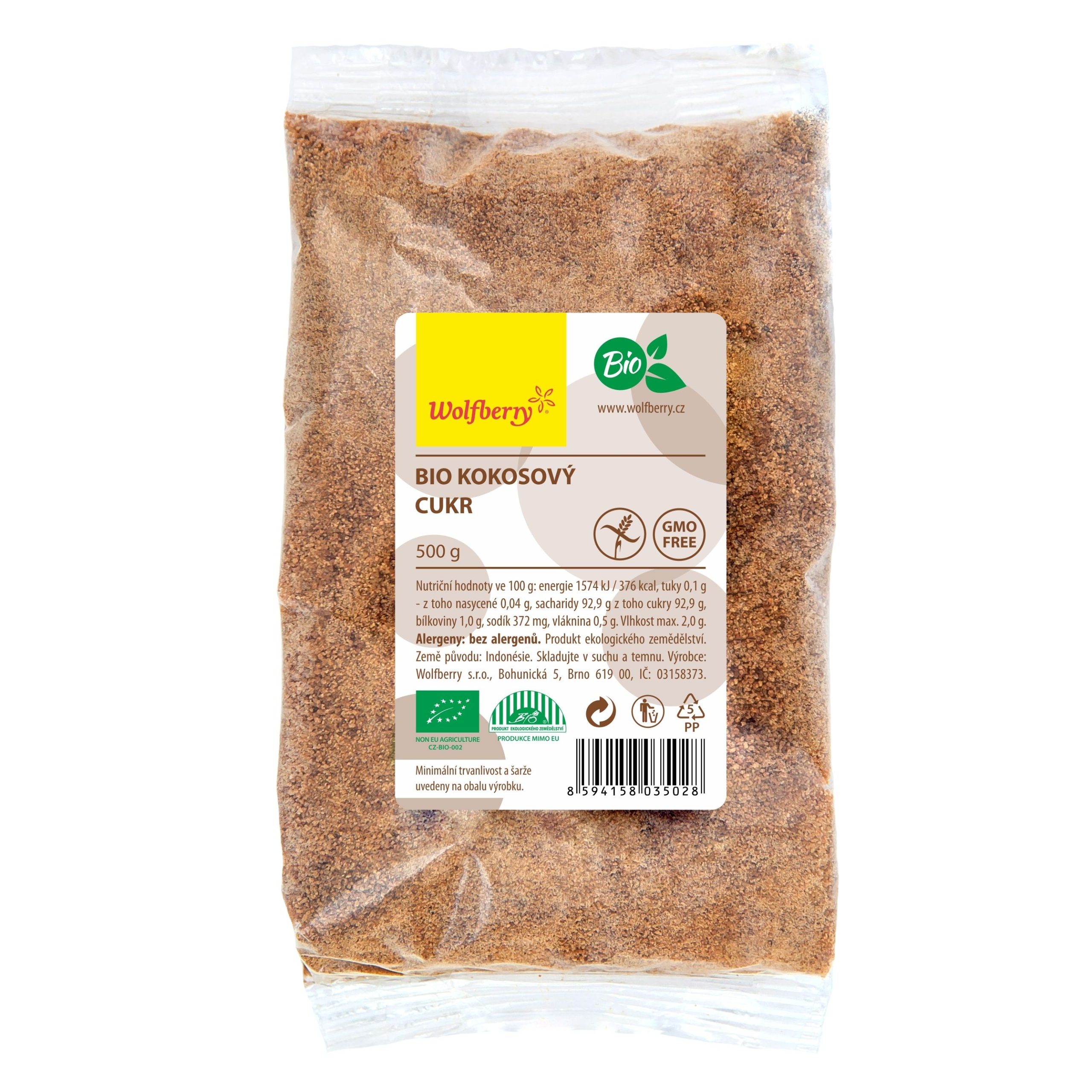 Wolfberry Kokosový cukr BIO 500 g - Obrázek 2