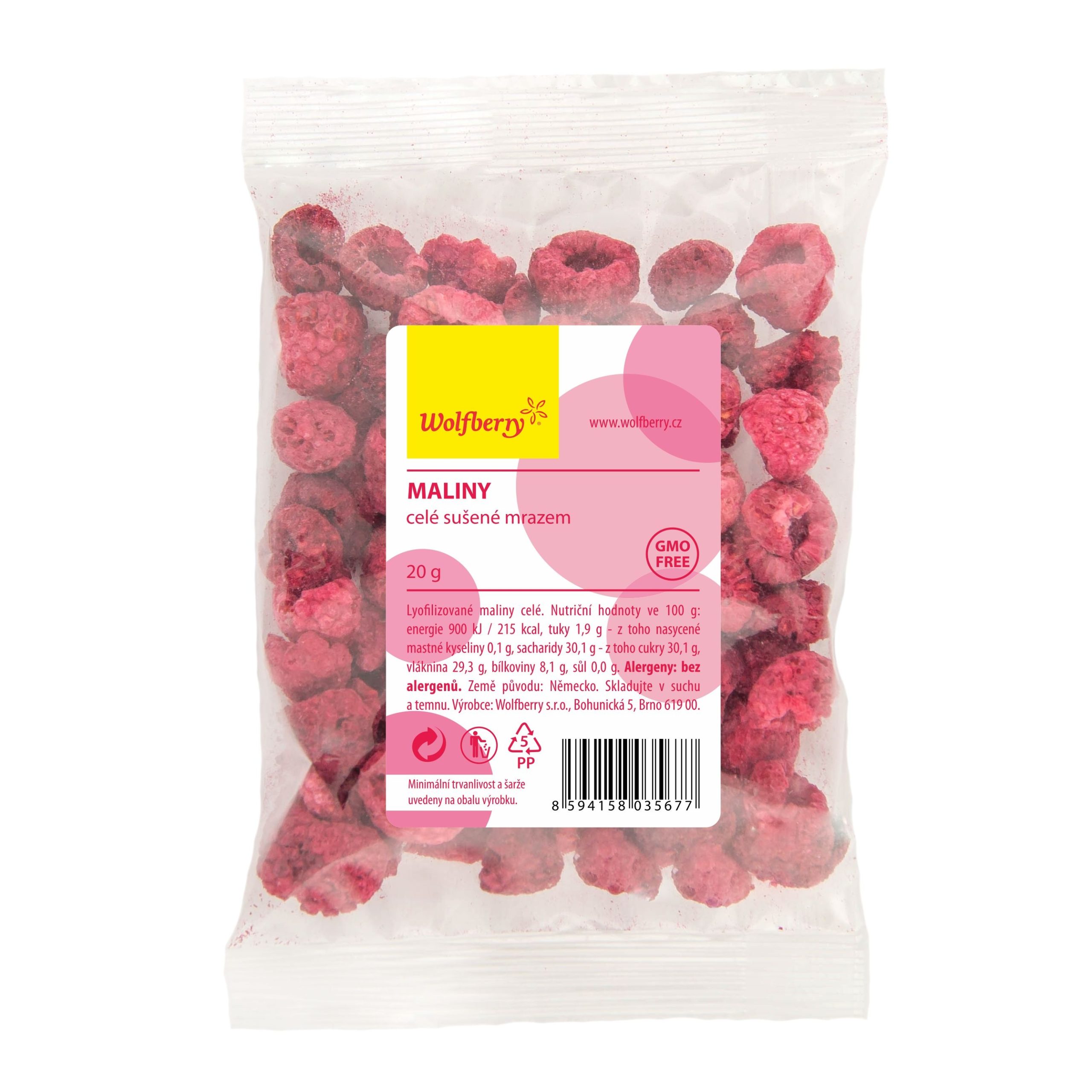 Wolfberry Maliny sušené plody 20 g - Obrázek 2