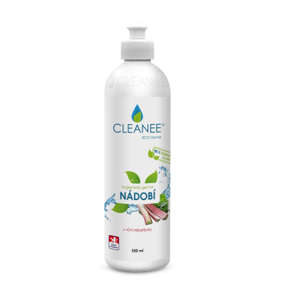 CLEANEE ECO Home Hygienický gel na nádobí s vůní rebarbory 500 ml