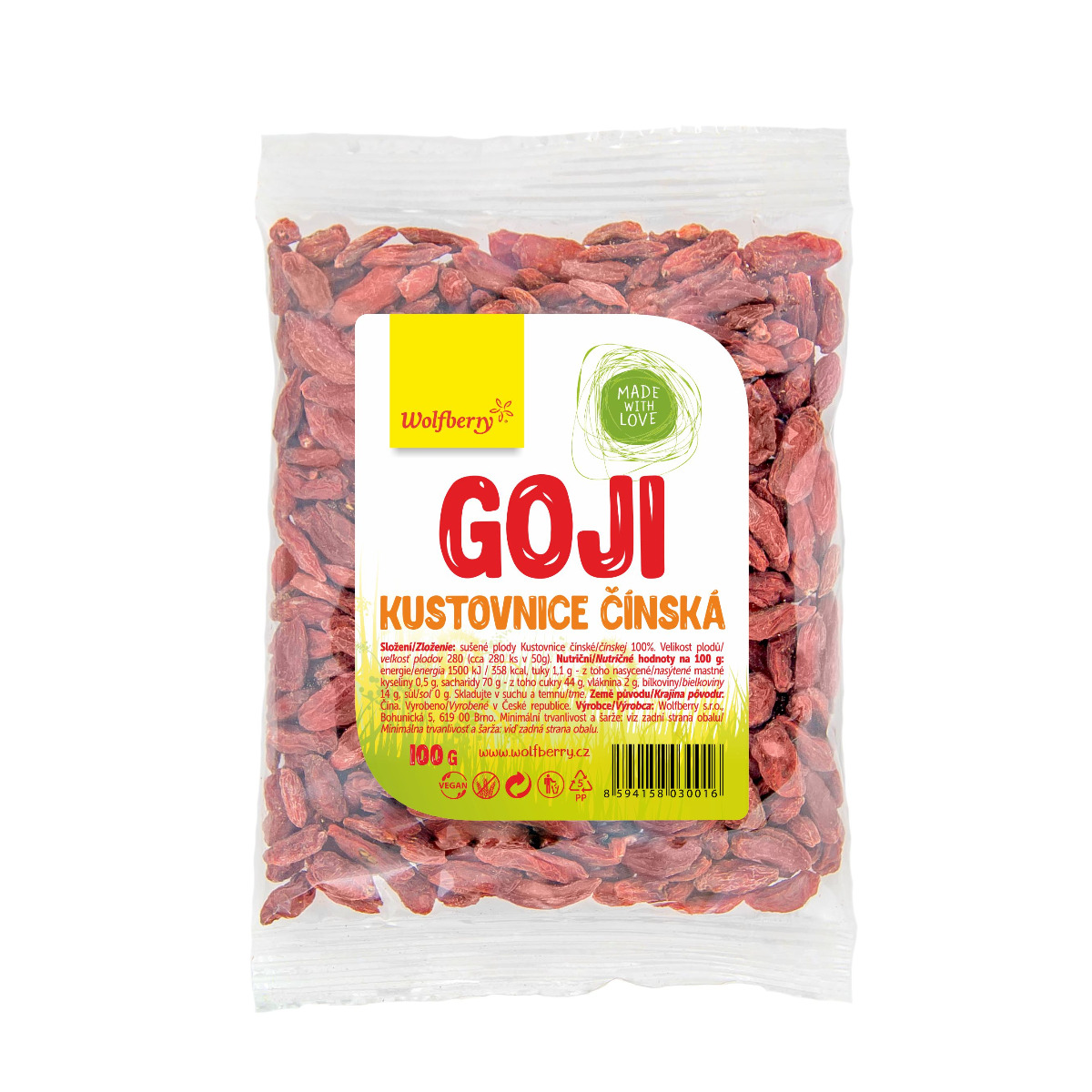 Wolfberry Goji kustovnice čínská 100 g - Obrázek 3